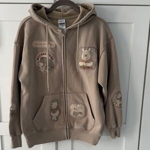 Disney Brown Winnie the Pooh Zip-Up Hoodie